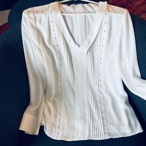 White House Black Market blouse.Size 10, worn once . Silver embellished buttons
